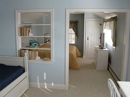 Master Bedrom View<br>thru Bookcase